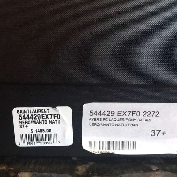 NIB Saint Laurent Tribute Leopard Calf Hair Sandal - Picture 3 of 6